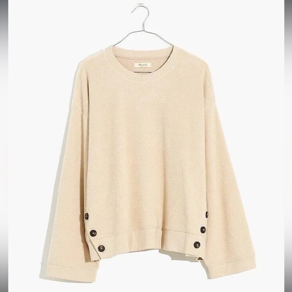 MADEWELL Women’s Resourced Brushed Side-Button Pullover
